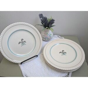 Set of 6 Johnson Bros Dessert Plates Old English 7.75" Vintage Blue White